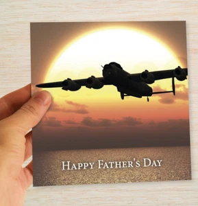Tarjeta del día del padre de papá - Lancaster Bomber RAF para papá, abuelo, esposo, pareja - Imagen 1 de 12