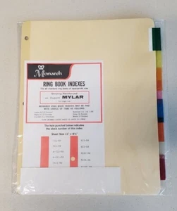 Set 8 divisori indice rinforzati Monarch Mylar con linguette inseribili - Foto 1 di 2