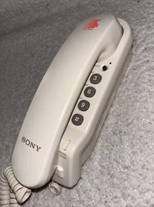 Corded Telephone Sony IT-B5 White Slim Design Single Line Push Button Phone - Zdjęcie 1 z 15