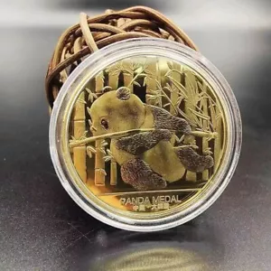 Panda Münze Gedenkmünze Gedenkmedaille Sammlung Goldmünze Geschenk - Bild 1 von 2