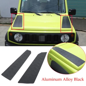 Alloy Black Engine Hood Decorative Guard Panel Trim Fit For Suzuki Jimny 2019-20 - Picture 1 of 9