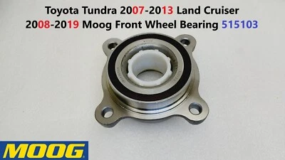 Cojinete de rueda delantera Moog 515103 Toyota Tundra 2007-2013 Land Cruiser 2008-2019 Foto 1 de 4