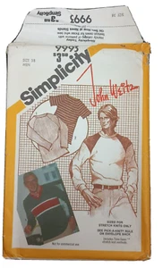 Simplicity 9993 Men's Shirt Size 38 New sewing pattern 1981 John Weitz - Picture 1 of 5