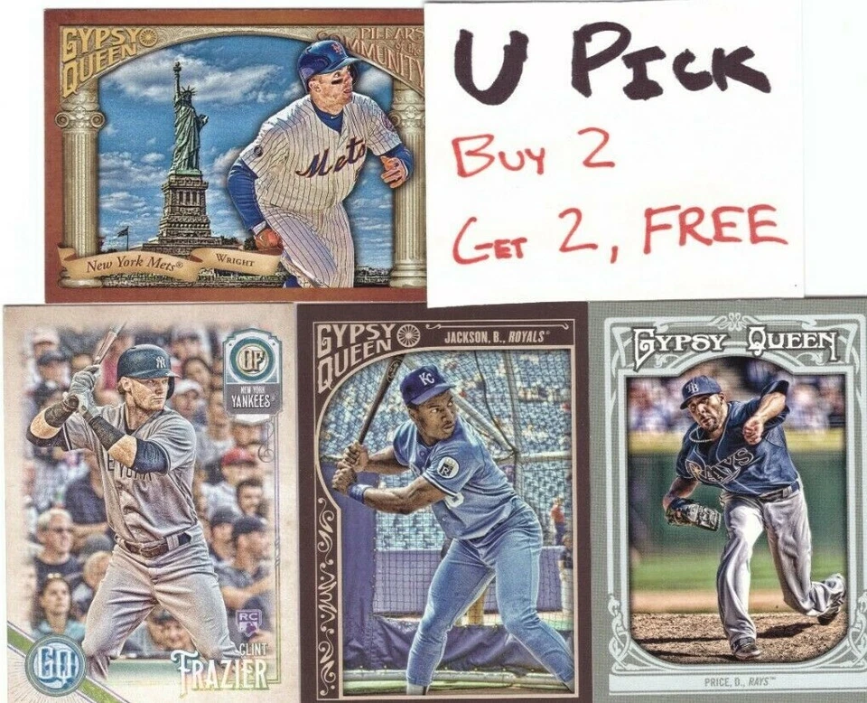 2013 2015 2017 2018 Topps Gypsy Queen Base RC, Buy 2 Get 2 FREE - Image 1 of 1
