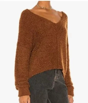 Free People - Suéter Pullover Icing MOCHA JAVA Talla L Grande Foto 1 de 4