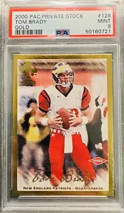 2000 Pacific Private Stock Gold Tom Brady /181 Rookie Mint PSA 9 *Photo Update* - Picture 1 of 3