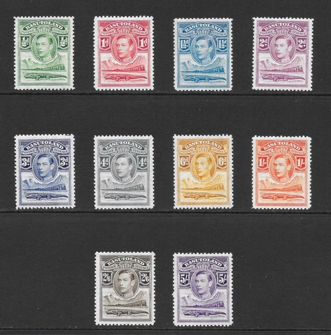 BASUTOLAND SCOTT 18 - 27 MH SHORT SET (-1) - 1938 KING GEORGE VI ISSUE Cover