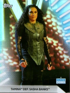2021 Topps WWE Women's Division #6 Tamina def. Sasha Banks - Picture 1 of 2