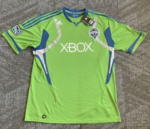 Seattle Sounders FC Adidas Jersey Mens 2XL Green XBOX 360 Soccer Sportswear