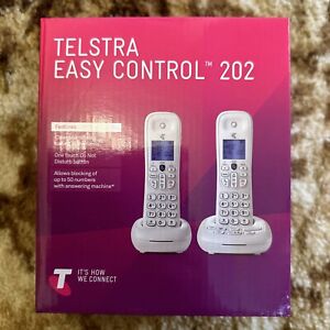Telstra Easy Control 202 Twin pack Cordless Phone with Answering Machine