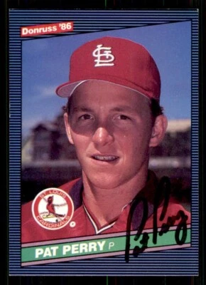 1986 Donruss Baseball #596 Pat Perry Signed Autograph (no COA) *e2 - Image 1 of 2