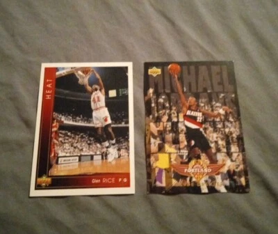 1993-94 Upper Deck Glen Rice & MJ's Flight Team Clyde Drexler Jumbo Cards - Image 1 of 4