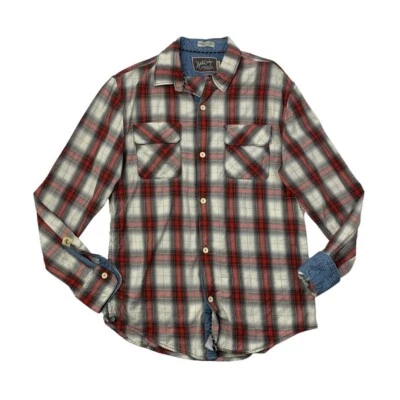 Artful Dodger Shirt Mens M Medium Plaid Cotton Button Up Long Sleeve Flip Cuff - Image 1 of 4