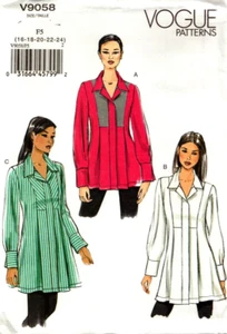 Vogue Sewing Pattern 9058 Women's Tunics Size 16-18-20-22-24 Uncut FF - Picture 1 of 3