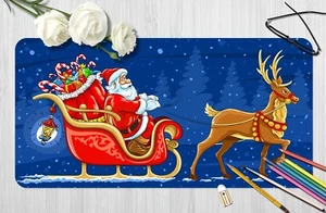 3D Reindeer Gift Car Santa Claus 8 Non-slip Office Desk Mouse Mat Game - Picture 1 of 7
