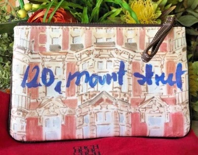 CAROLINA HERRERA EDICIÓN LIMITADA 120 MONTAJE ST LONA RECUBIERTA CLUTCH Foto 1 de 4