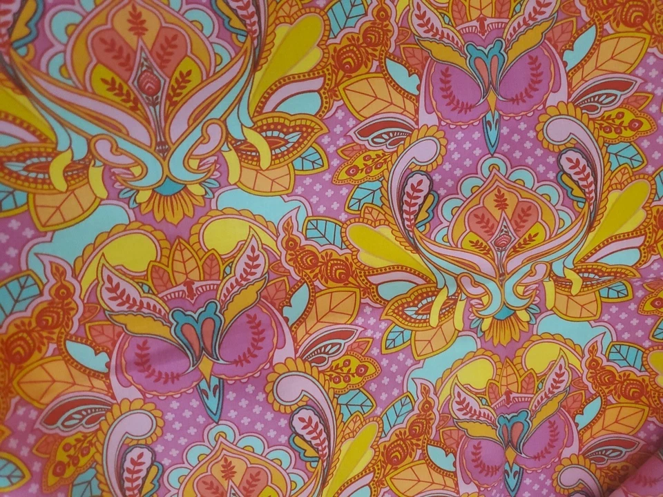 42" x 44" Tula Pink- ALL STARS OWLS in Peony-Free Spirit PWTP 117 OOP - Image 1 of 1