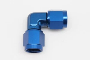 Female to Female AN -4 -6 -8 -10 Forged 90 degree Alloy Fittings Flare Adaptor - Picture 1 of 9