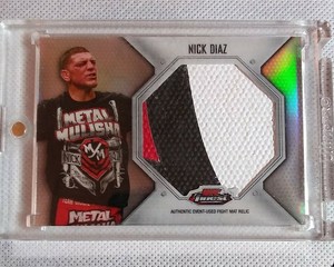 2012 Topps UFC Finest Nick Diaz Rookie Card 1st Year Refractor Jumbo Mat SSP