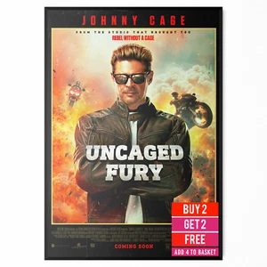 Mortal Kombat 2 Movie Poster Johnny Cage Character Poster Print A5 A4 A3 - Picture 1 of 9