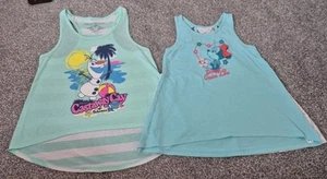 Disney Girls Kids Cruise Castaway Cay Girls T-Shirts Tops X2 Small 5-6 Years - Picture 1 of 8