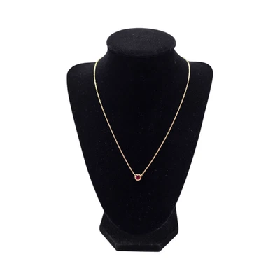 JAMES AVERY CHERISHED BIRTHSTONE 14K GOLD RUBY 18" NECKLACE 4.3GR #3218 - Image 1 of 4