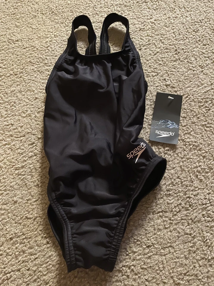 Speedo ProLT One Piece Swimsuit Black Girls Youth Size 6/22 NWT $49.50 - Image 1 of 2