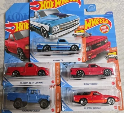 Hot Wheels|Toyota|Dodge|Chevy|Ford|Pickup|Lot of 5🔥Hotwheels.  - Image 1 of 4