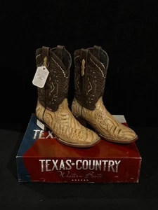 Texas Country Western Boots – Beige Caiman Belly Stitch – Size 11US/30MX - Picture 1 of 4