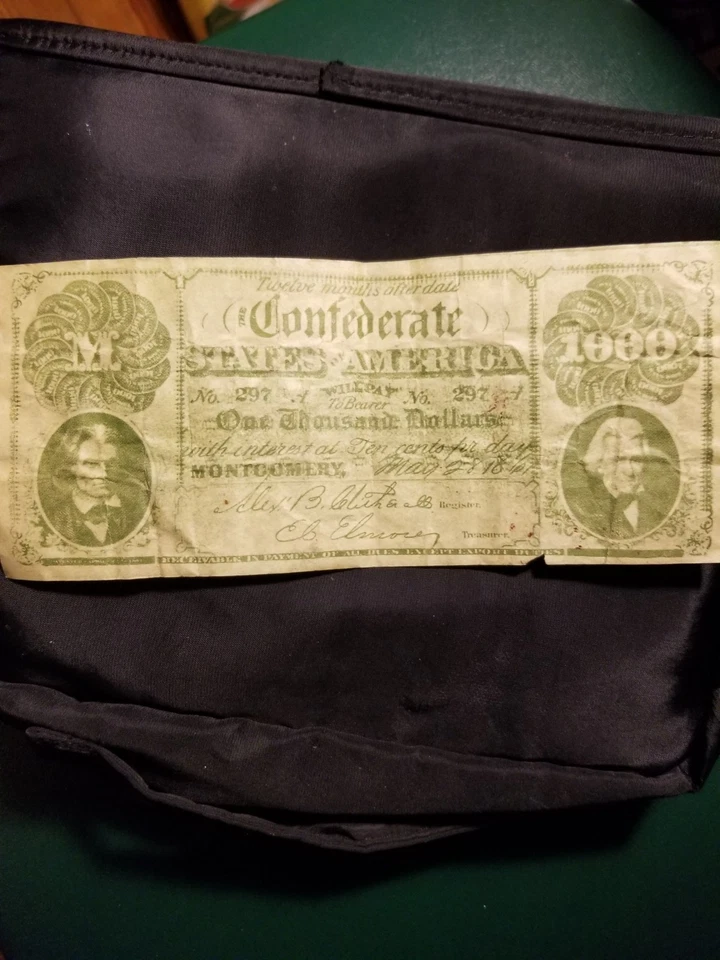 3 REPRODUCTION 1000 BILL 2-8894 PHILADELPHIA-1 CONFEDERATE 1000 MONTGOMER AS IS  - Image 1 of 4