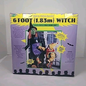Fun World 6 Foot Motion Activated Witch - Life Size - Gemmy - Halloween - Picture 1 of 7
