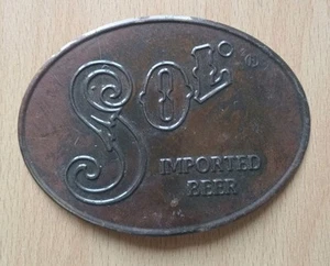 Nice Vintage Sol Beer Mexico Brewery Metal Plaque Sign - Picture 1 of 2