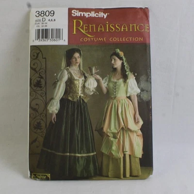 Simplicity Andrea Schewe 3809 Renaissance Costume Collection Womens D (4, 6, 8) - Image 1 of 4