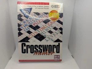 Crossword Maker (3.5" disks) PC Software Windows 95 3.1 Puzzle Game NEW/SEALED! - Afbeelding 1 van 4