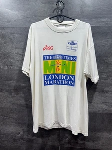 Vintage 1998 Asics Flora London Marathon T Shirt - Size L - Picture 1 of 20