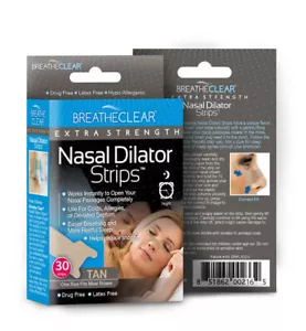 Breathe Clear nasal strips extra strength tan 30 strips total - Picture 1 of 1