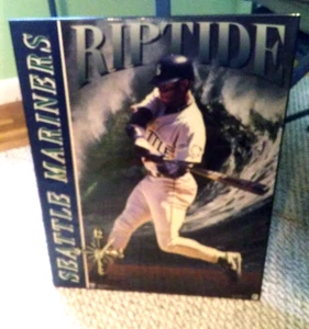 Ken Griffey Jr Seattle Mariners 1994 Riptide Wall Clock 16x20 inch tested works - Picture 1 of 3