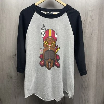 Washington Redskins Commanders Men’s Filthy Rare Large 3/4 Sleeve humor - Image 1 of 4