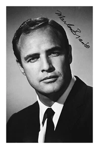 Marlon Brando Signed A4 Autograph Photo Print - Picture 1 of 1