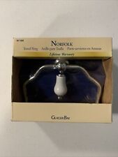 Brand New Glacier Bay Norfolk Towel Ring Silver And White Porcelain #481 668