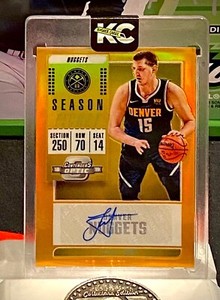 2018-19 Optic Contenders Nikola Jokic Orange Prizm Ticket Auto /25