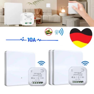 230V 10A Funk Empfänger 433mhz Funkschalter System Wandschalter Lichtschalter - Bild 1 von 14