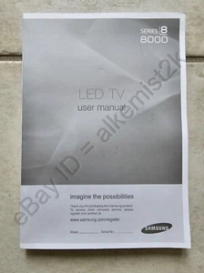 USED SAMSUNG SERIES 8 LED TV USER MANUAL BN68-01988E-02 - Picture 1 of 1
