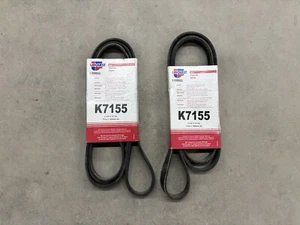 QTY 2 Dayco Belts K7155 For 1987-1990 Dodge Caravan + Others - Picture 1 of 4
