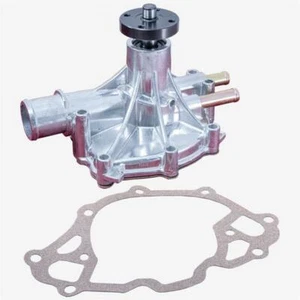 Polished High Perf Alum Water Pump Ford 5.0L 302 Reverse Rotation - Foto 1 di 3