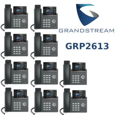 10 Grandstream GRP2613 Teléfono IP de 3 líneas PoE Gigabit Pantalla a color Foto 1 de 4