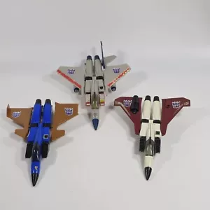 3 Vintage Transformers G1 Starscream, Ramjet, Dirge Hasbro 80's (incomplete) - Picture 1 of 9