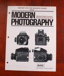 MAMIYA M645 REIMPRESO INFORME DE PRUEBA, SEP 1975/201276 - Imagen 1 de 1