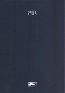 2008 LEXUS IS F sales brochure catalog ISF 08 US Altezza - Picture 1 of 1