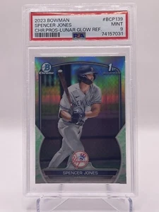 2023 Bowman Chrome Spencer Jones Lunar Glow Refractor PSA 9 Mint - Picture 1 of 2